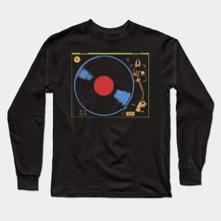 Turntable Vinyl Record Analog Record Music Producer Vintage Music Color Graphic Long Sleeve T-Shirt